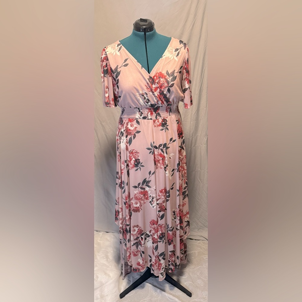 Pink floral dress